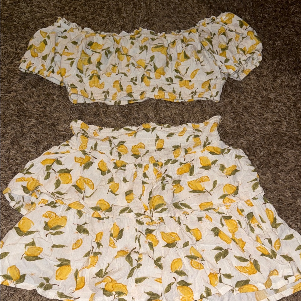 Arizona Love Yellow Floral Skirt Set